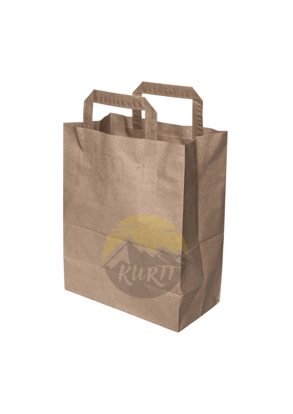 Paper carrier bag brown 22 + 10 x 28 cm 250 pieces