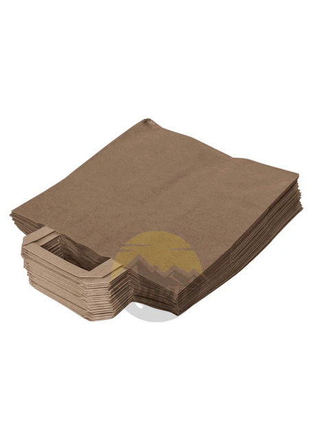 Paper carrier bag brown 26 + 17 x 25 cm - 50 pieces