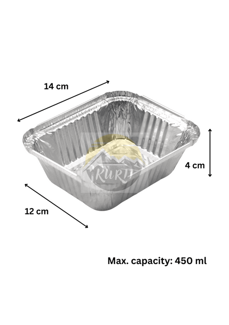 Aluminum container 450 L with lids - 100 pieces