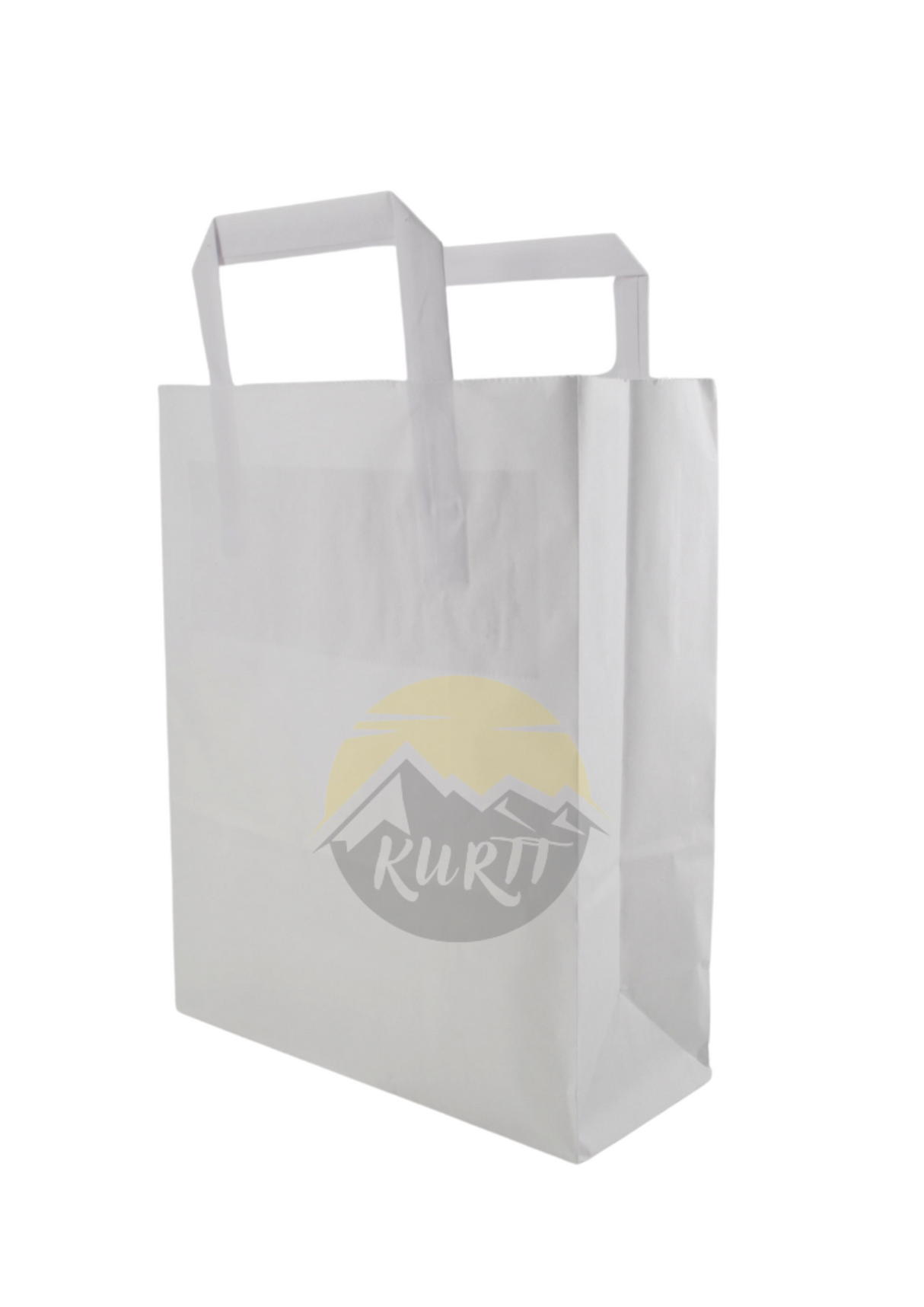 Paper carrier bag white 22 + 10 x 28 cm - 50 pieces