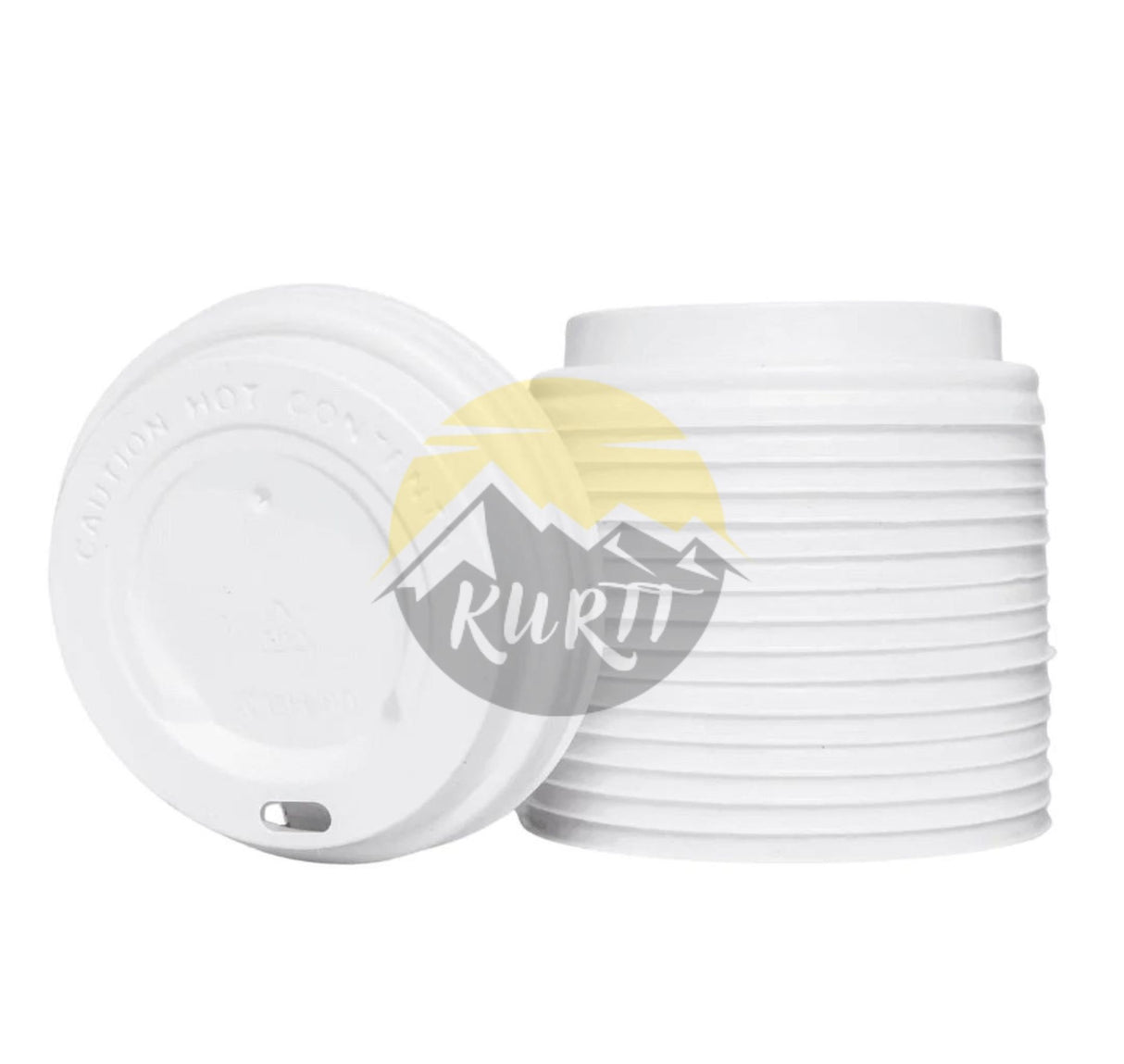 Lids for coffee cups 80mm Ø white - 1000 pieces