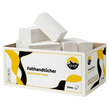 Papieren handdoekjes Z-vouw 2-laags cellulose – 3200 stuks 24x21cm