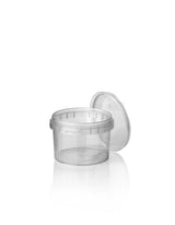 Transparante PP rond bakje 280 ml met tamper evident deksel – Ø 95 mm