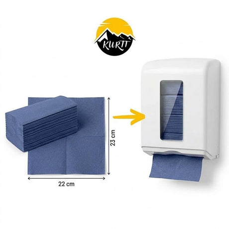 Papieren Handdoekjes ZZ-Vouw 2-laags Blauw – 5000 vellen