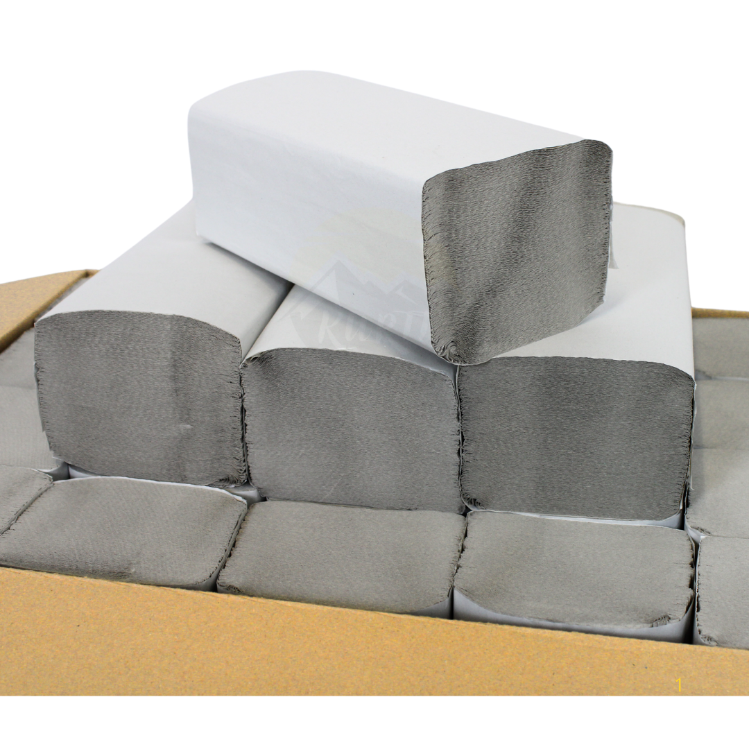 Serviettes en papier 1 couche, 5000 feuilles gris 25 x 23 cm, z pliage serviettes en papier 2 couches, serviettes en papier