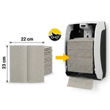 KURTT Papieren Handdoekjes Z-vouw 10.000 stuks | 2-laags Naturel| 22x23cm Cellulose Interfold Handdoekpapier Dispenser