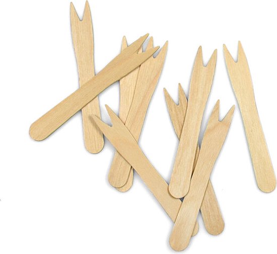 Fries fork 85 mm wood - 1000 pieces