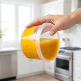 Plastic potjes 350ml transparant met deksel – 50 stuks | BPA-vrij