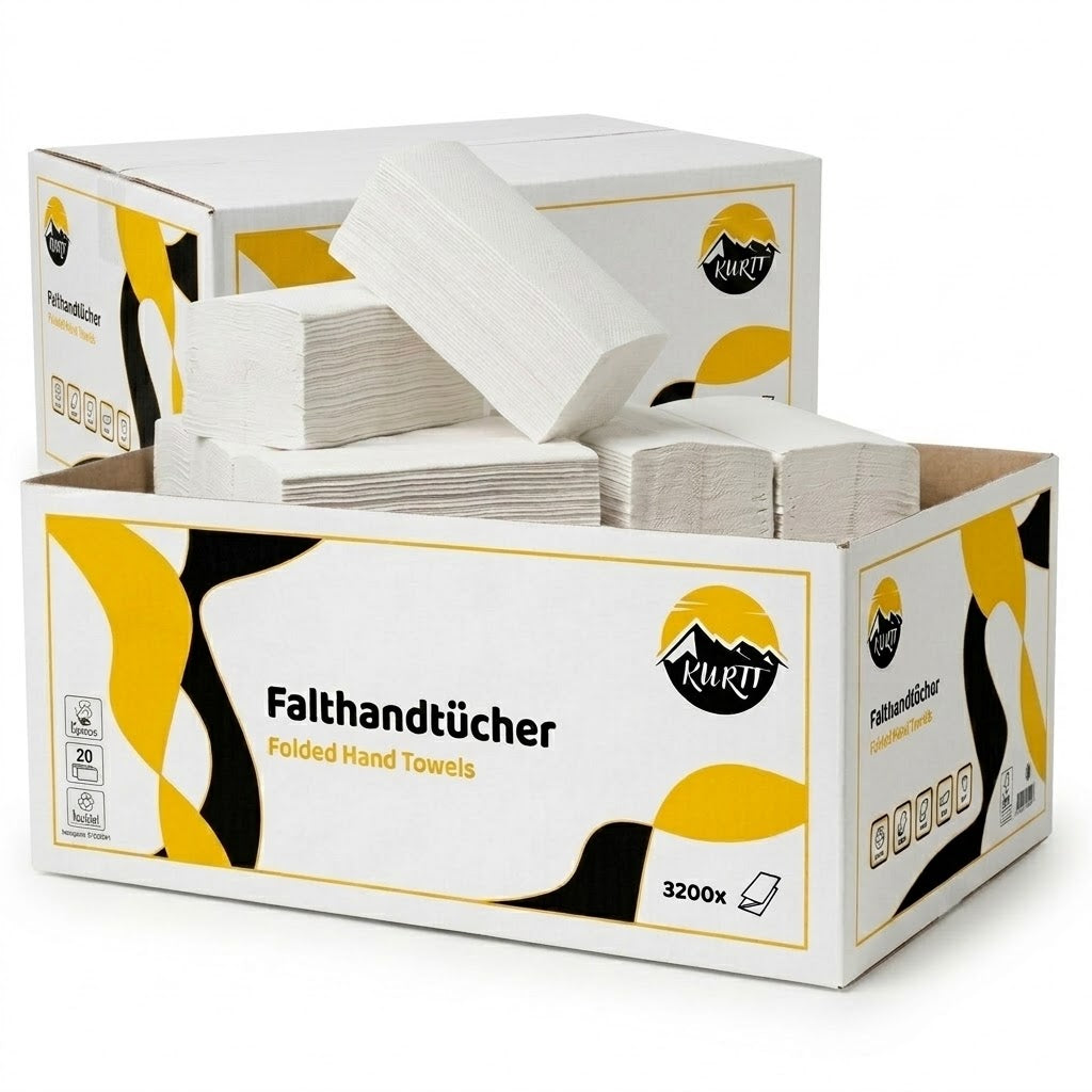 6400 Papieren handdoekjes, wit 2-laags 24 x 21 cm Z-vouw ( 40 x 160 vellen)