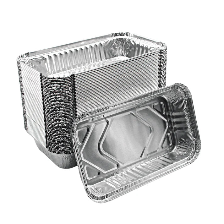 Aluminum tray R65-650L with lid - 100 pieces
