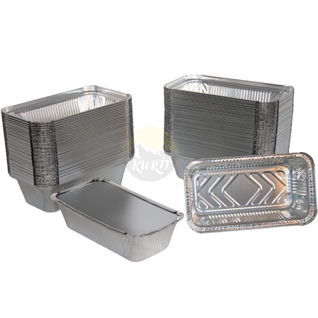 Aluminum container 670 L with lids - 100 pieces