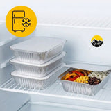 Aluminium bakjes met deksel 100 stuks - (911L) Ovenschalen airfryer