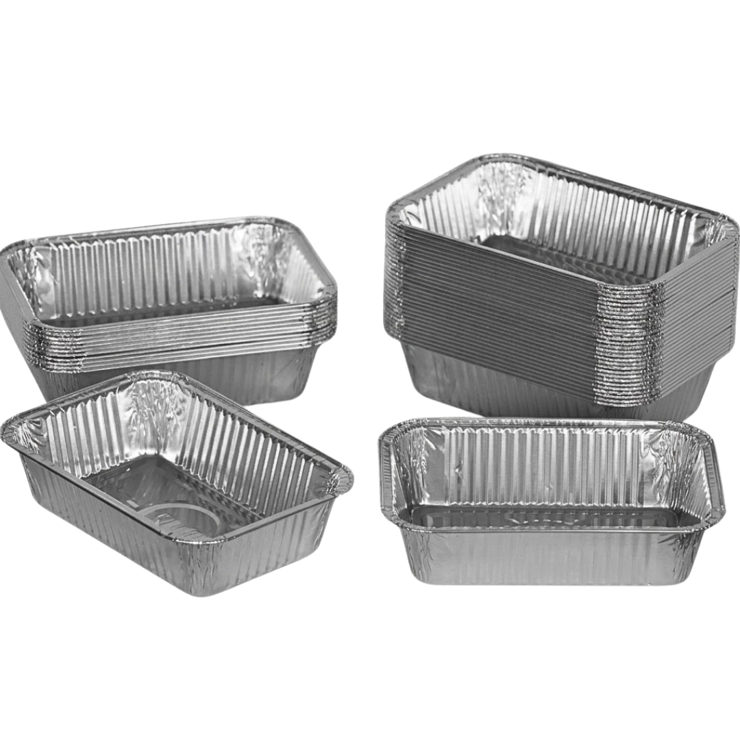 Aluminiumbakje 850 - 100 stuks | oven, airfryer, barbecue