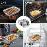 100x Aluminium Bakjes inclusief deksel (911L) - ovenschalen van hoge kwaliteit, Geschikt voor Oven en Airfryer. kapsalon of Griekse gerechten.