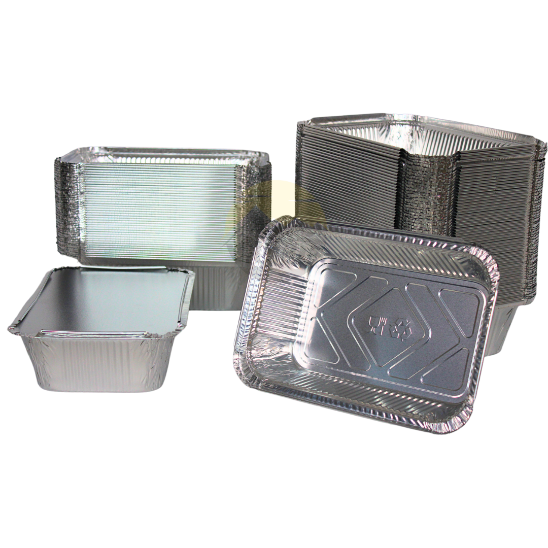 Aluminum tray 911 with lids - 100 pieces