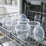 Plastic potjes 250ml transparant met deksel – 50 stuks | Magnetronbestendig