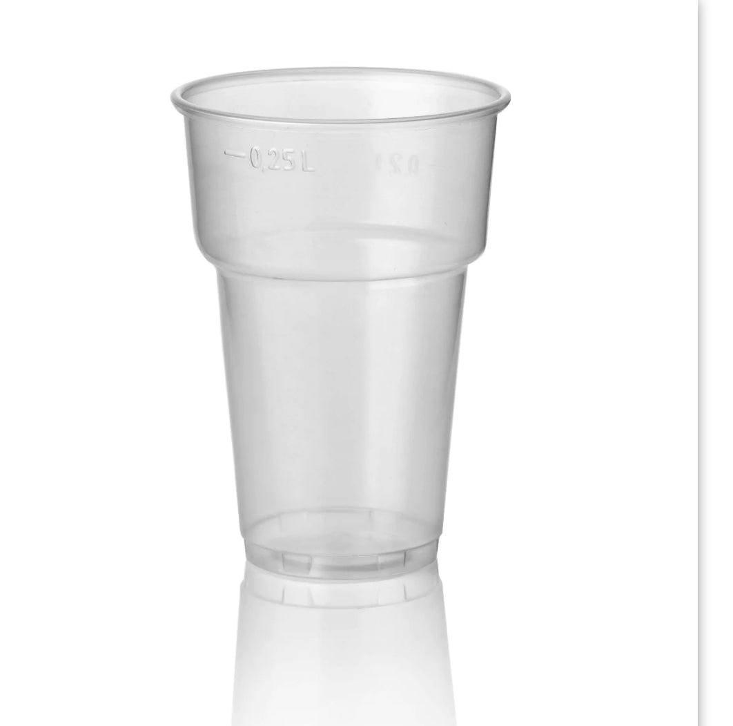 PP Bierglas 250cc Transparant | Wegwerp Bierbeker 1000 stuks - Proppy