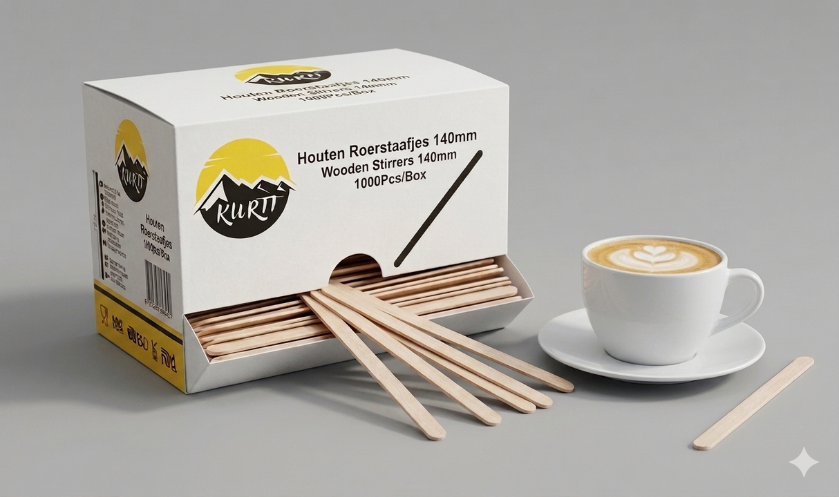Roerstaafjes in dispenser - 1000 stuks