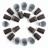 Thermobekers 180 ml – bruin/wit, Ø 70 mm – wegwerp koffiebekers (PS) – 500, 1.000 of 3.000 stuks
