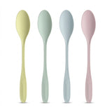 Lange sorbetlepels 17,5 cm retro pastel mix – 100 stuks herbruikbaar