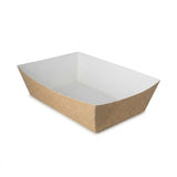 Frietbakjes Extra Groot A50 Karton Kraft/Wit – 167 × 100 × 53 mm