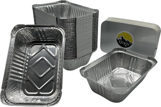 Aluminiumbakje R65-650L met deksel - 100 stuks