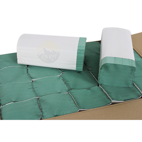 10.000 vellen, Papieren handdoeken groen 1-laags 25 x 23 cm