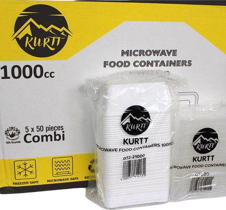 250x Récipients micro-ondes avec couvercle - récipients de préparation de repas - robustes et flexibles - récipients alimentaires