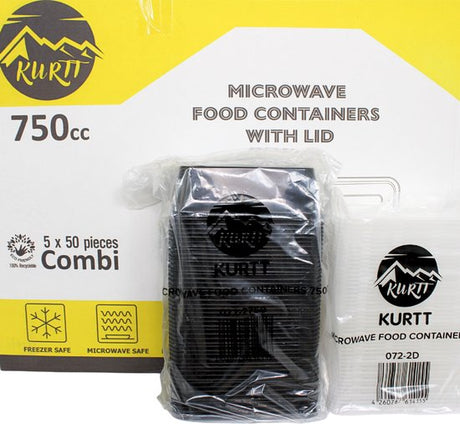 250x Récipients micro-ondes avec couvercle - récipients de préparation de repas - robustes et flexibles - récipients alimentaires