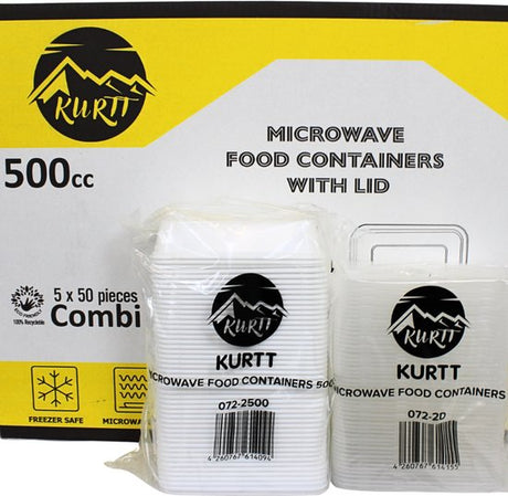 250x Récipients micro-ondes avec couvercle - récipients de préparation de repas - robustes et flexibles - récipients alimentaires