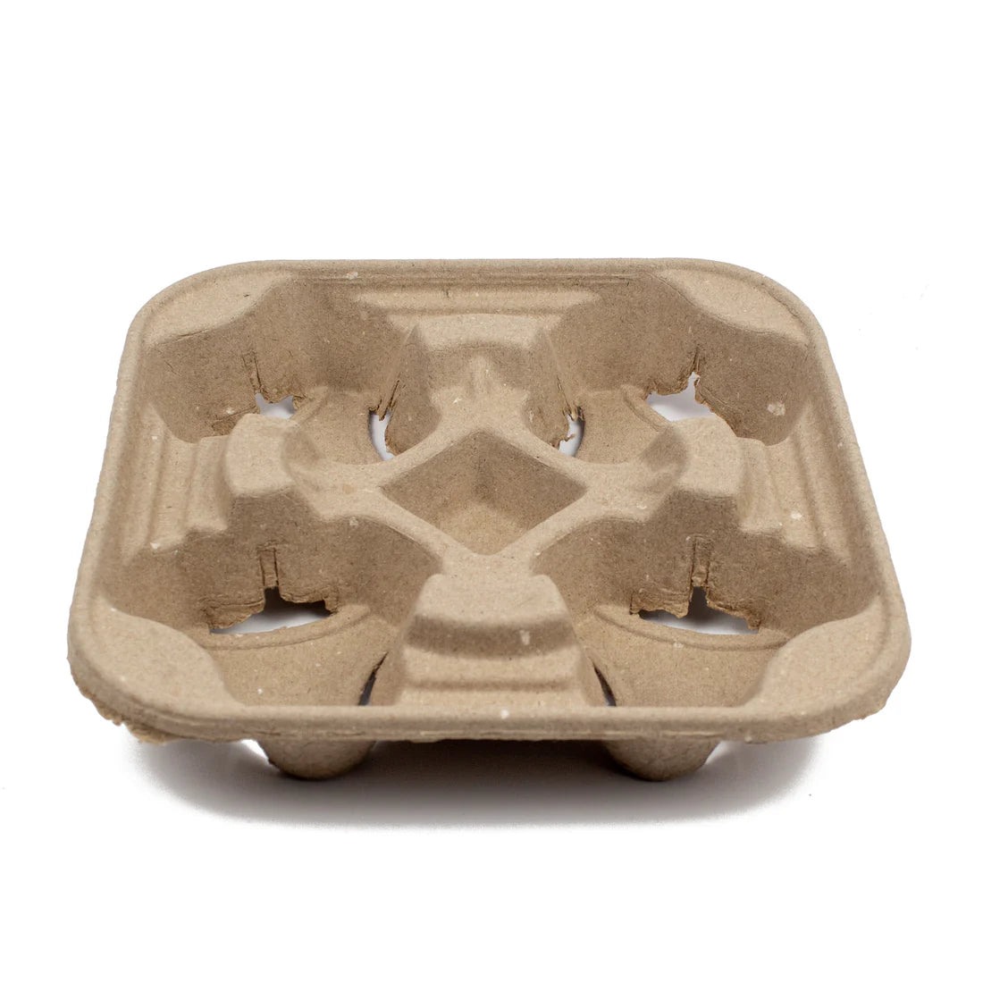 Cardboard pulp cup holder 4 compartments - 75 pieces 