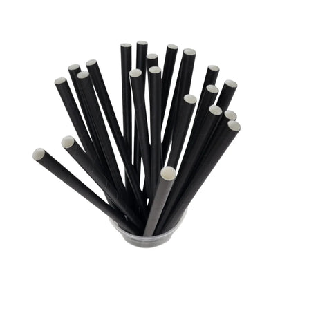 Pailles en carton 8x240mm Noir - 300 pièces