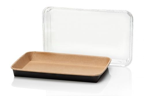 Plateau de sushi Kraft 241x152 mm - 200 pièces