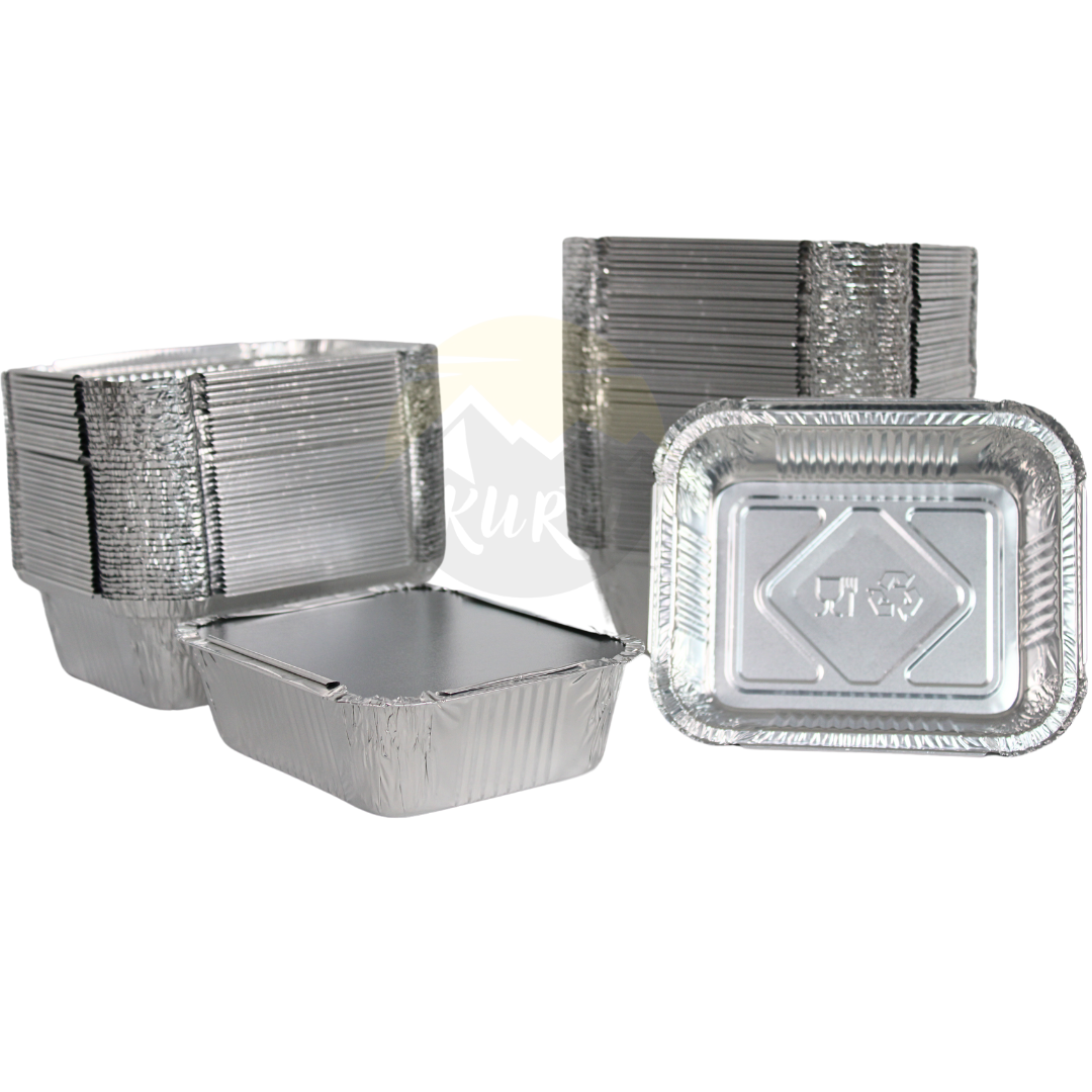 Aluminum container 450 L with lids - 100 pieces