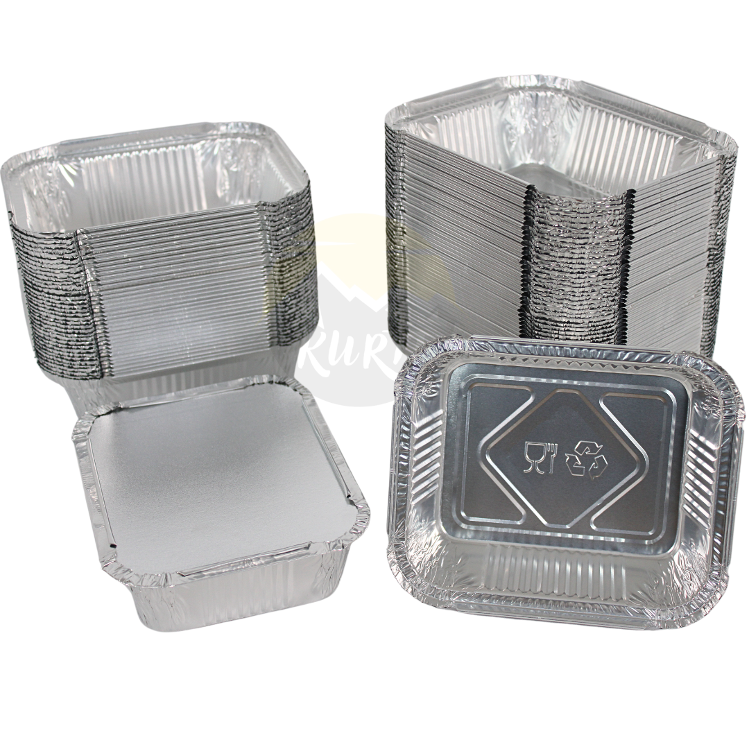 Aluminum container 450 L with lids - 100 pieces