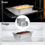 100x Aluminium Bakjes met deksel 670ml - breukbestendig ovenschalen - horeca - take away - barbecue