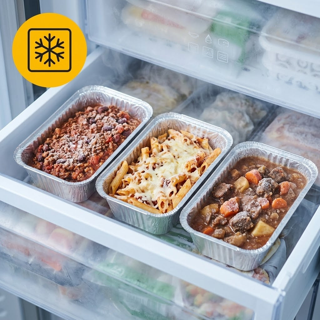 Aluminiumbakje 850 - 100 stuks | oven, airfryer, barbecue