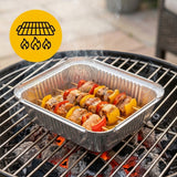 Aluminium bakjes met deksel 100 stuks - (450ml) ovenschalen airfryer