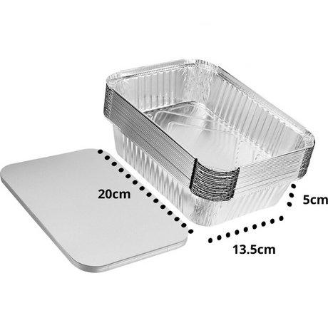 Aluminum tray 911 with lids - 100 pieces