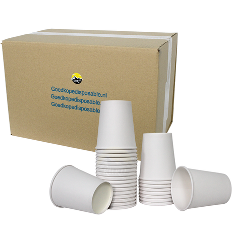 Tasse de boisson en carton 200 ml blanc - 100 pièces incl. SOUPER
