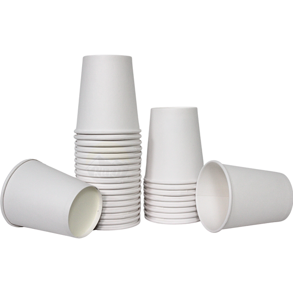 Tecnopacking Doos van 1000 Papier Bekers 12 oz. (360 ml). Wit