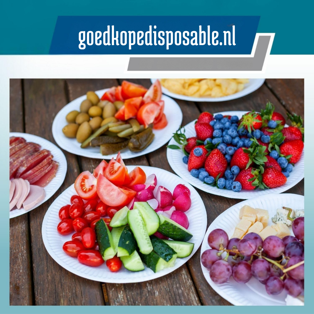 100x stevige Kartonnen borden Ø 23cm - wegwerp borden - gebaksbordjes Sterk, Horeca kwaliteit - Ideaal voor restaurants, catering & events