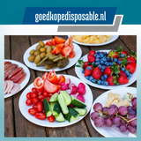 100x stevige Kartonnen borden Ø 23cm - wegwerp borden - gebaksbordjes Sterk, Horeca kwaliteit - Ideaal voor restaurants, catering & events