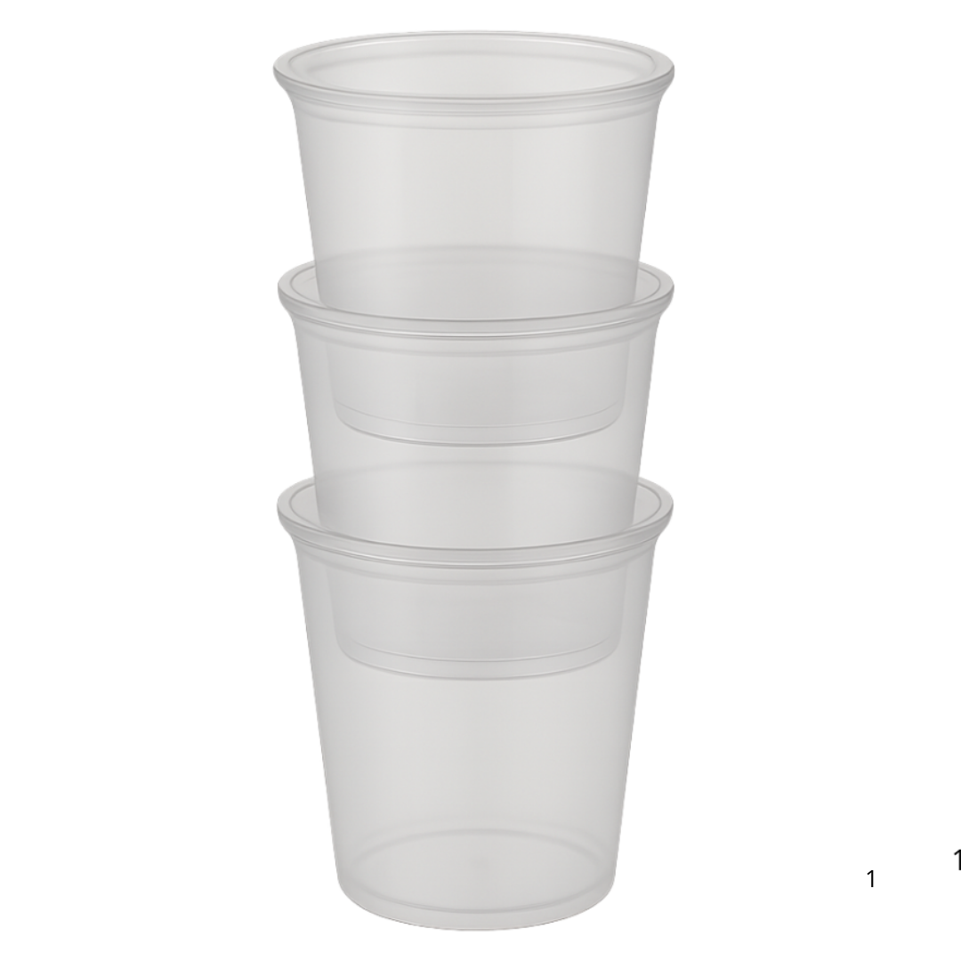 Reusable Transparent Round 1000cc - 100 pieces