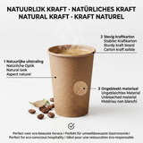 Koffiebekers bruin to go 200ml - wegwerpbekers extra stevig