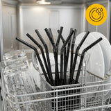 500x plastic rietjes - herbruikbaar rietje - buigrand 5x230mm - reusable (Europese norm EN12875-1 gecertificeerd)
