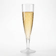 Herbruikbaar kunststof champagneglas met voet