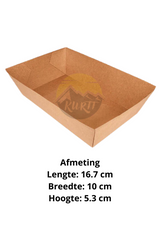 Snack containers A50 Kraft paper - 100 pieces