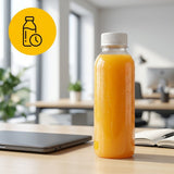 rPET Flesje 500ml met Oranje Dop | BPA-vrij & Voedselveilig - 25 stuks