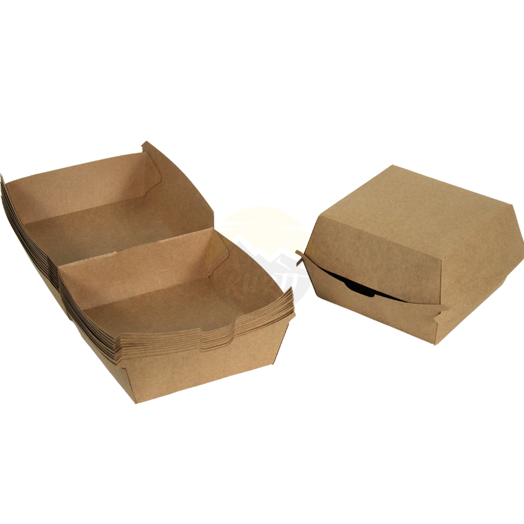 Hamburger box LARGE kraft - 100 pieces